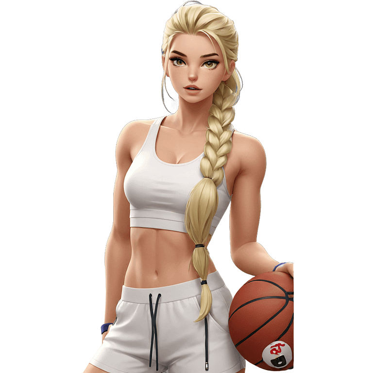 blonde girl in sportswear emoji