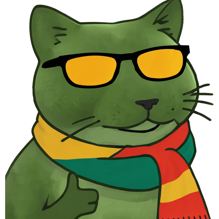 Cat with sunglasses emoji