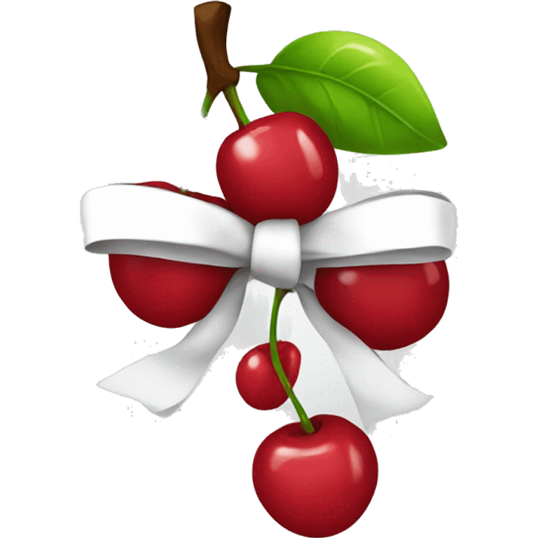 cherrys with bow  emoji