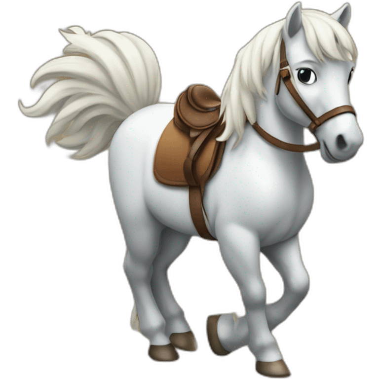 Un cheval sur un poney emoji