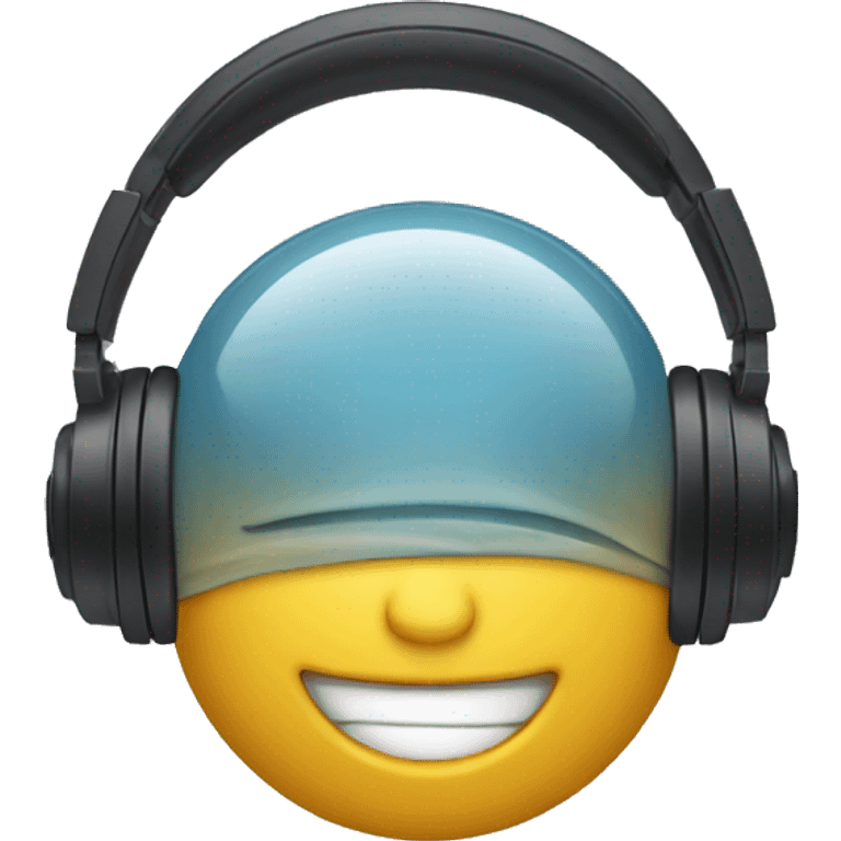 happy hommer with headphones emoji