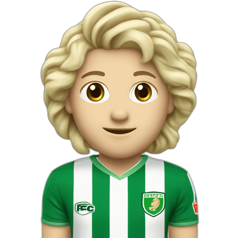 Fc groningen speler ligte huid en blond knotje emoji