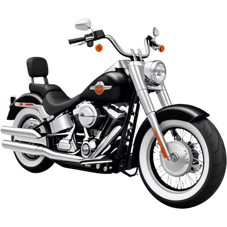 Harley-Davidson Cruiser - Harley-Davidson Softail (Model Year: 2021) (Iconic colour: Black) emoji