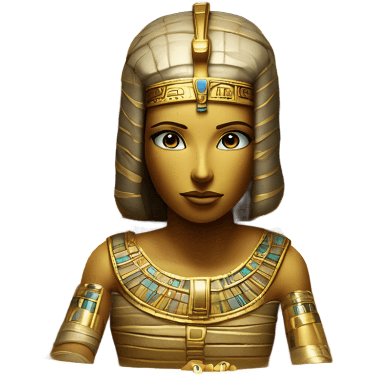  mummy in gold coffin egypt emoji