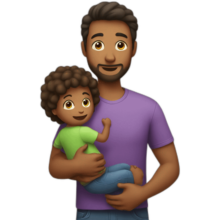 Dad holding a child emoji