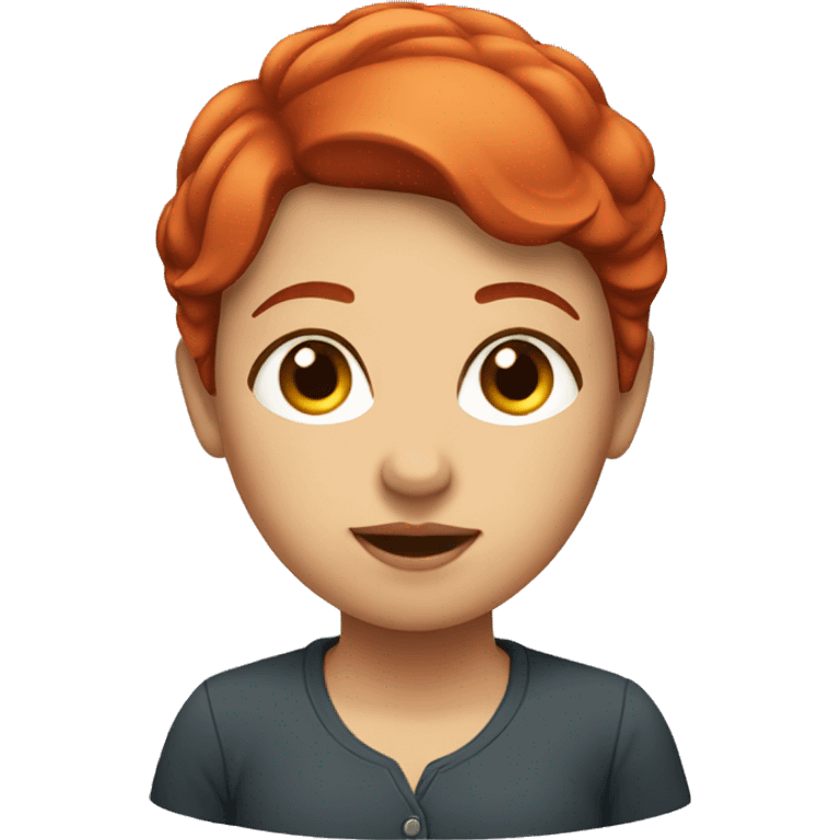 thick female with short red hair emoji