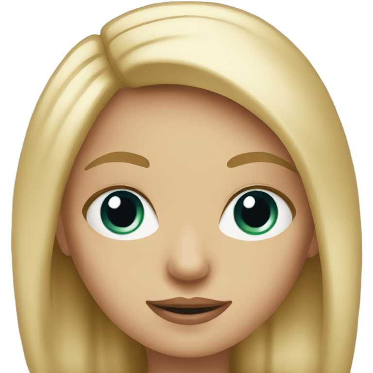 Blonde girl with big head  emoji