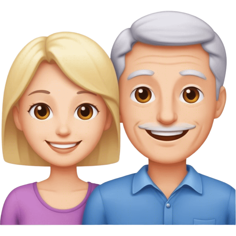 Mom and Dad smiling emoji