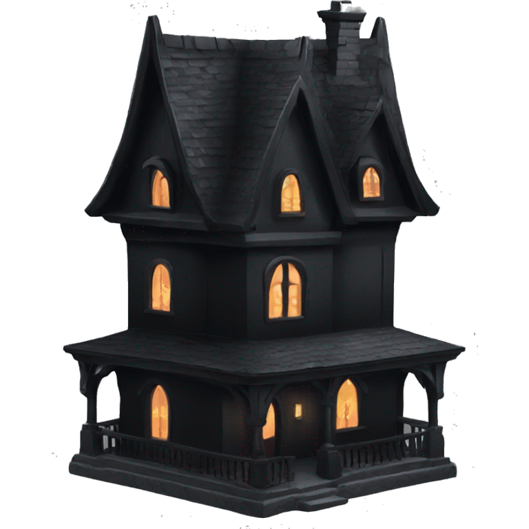 Goth vampire house black emoji