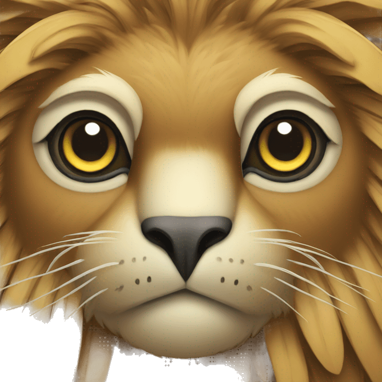 Owl with a lion emoji