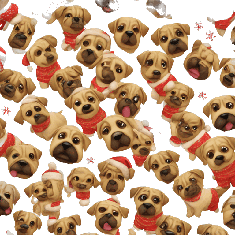 Dog in Christmas pjs emoji