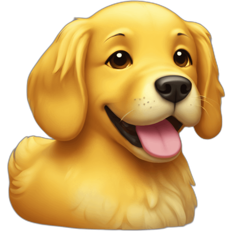 Golden retriever rubber ducky emoji