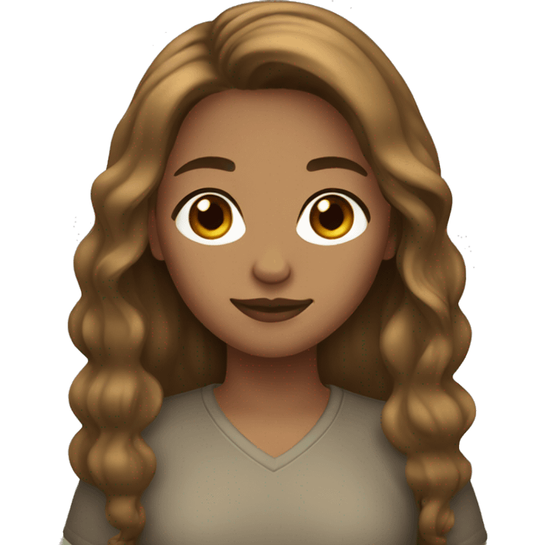 Light brown hair with olive skin  emoji