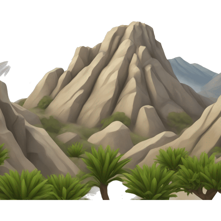 chaparral biome mountain vector emoji