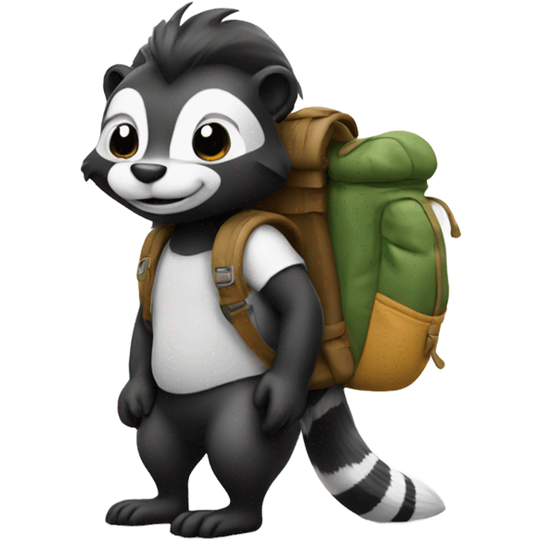 Skunk in a rucksack emoji