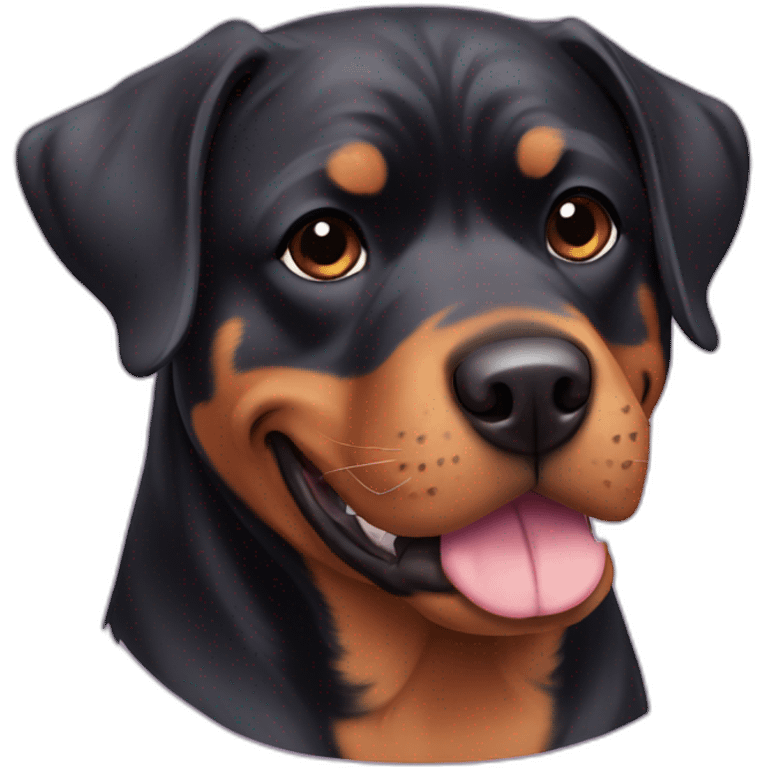 Pink rottweiler  emoji