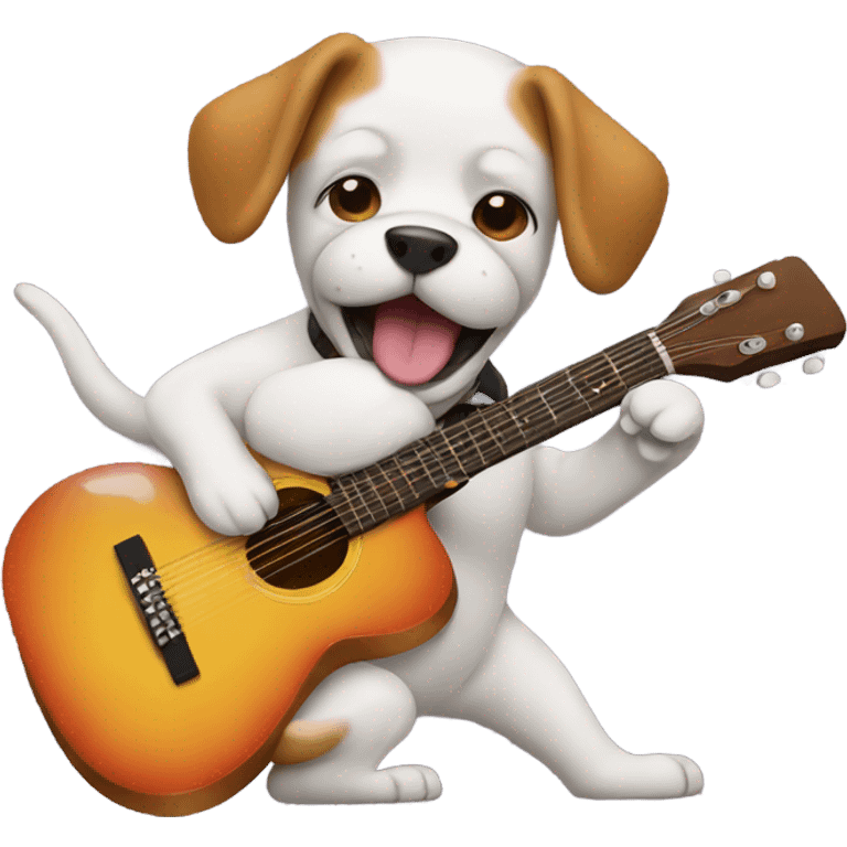 dog playing guitar emoji