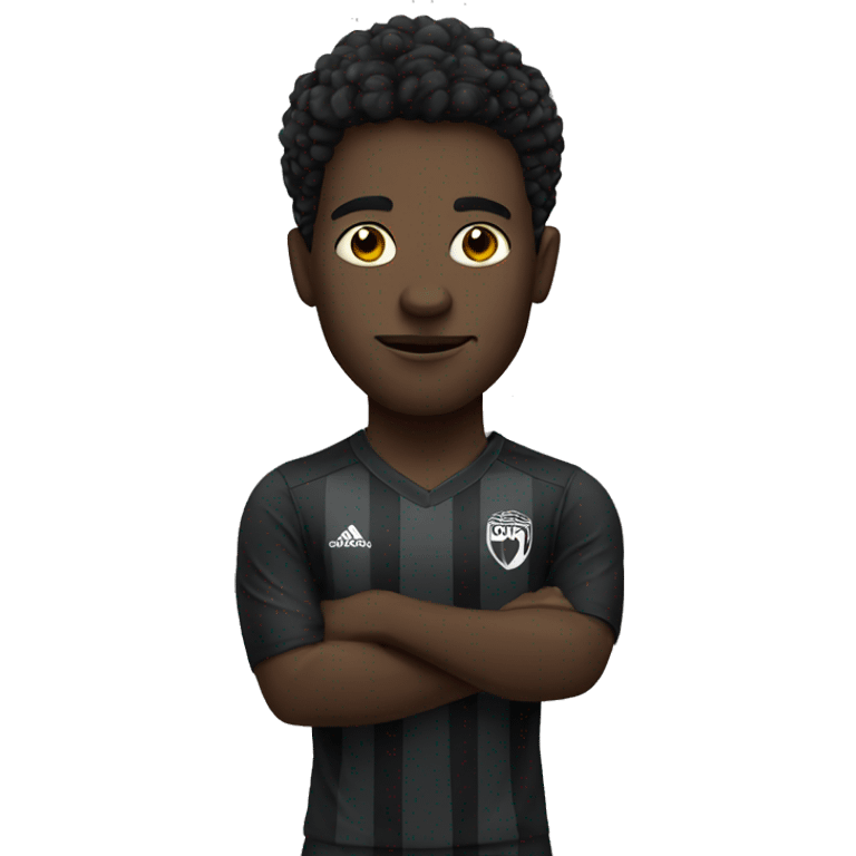 dark soccer player emoji