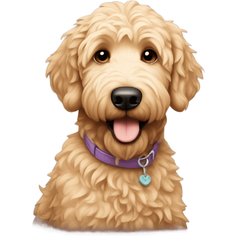 Golden doodle named mila emoji