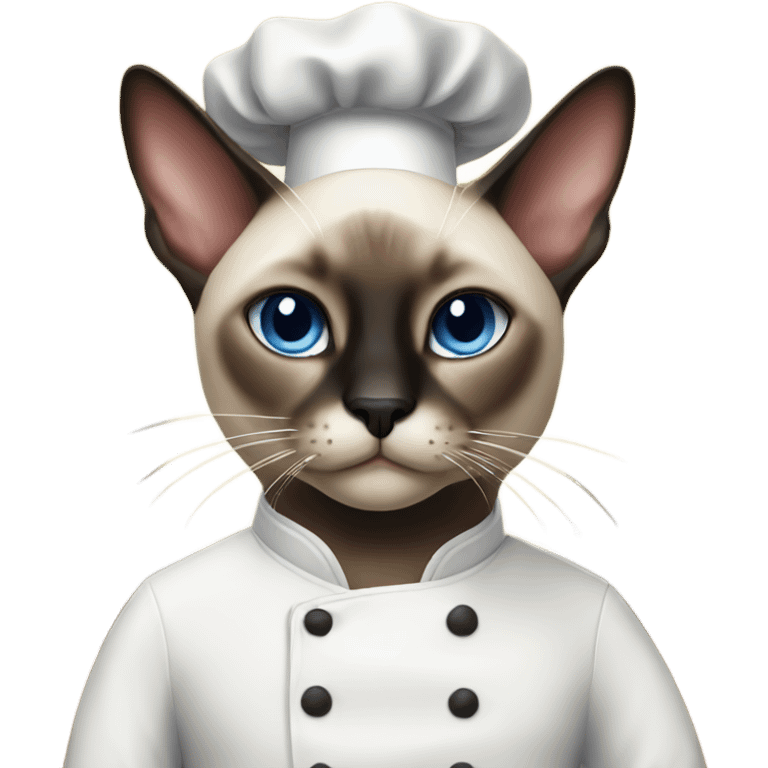 Siamese cat chef emoji