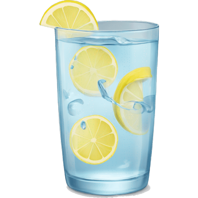 glass of water with lemon slices emoji