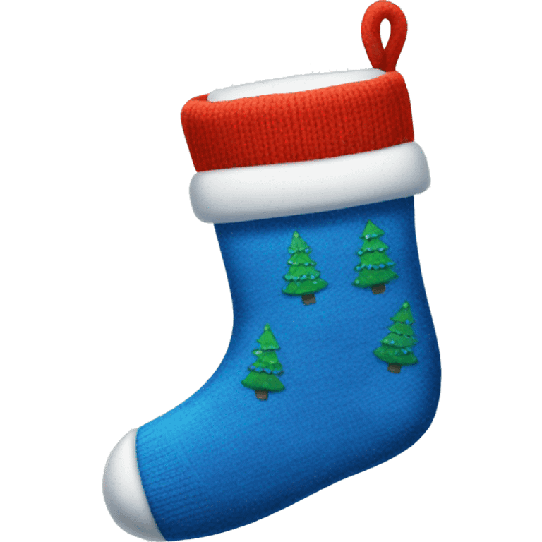 blue christmas sock emoji