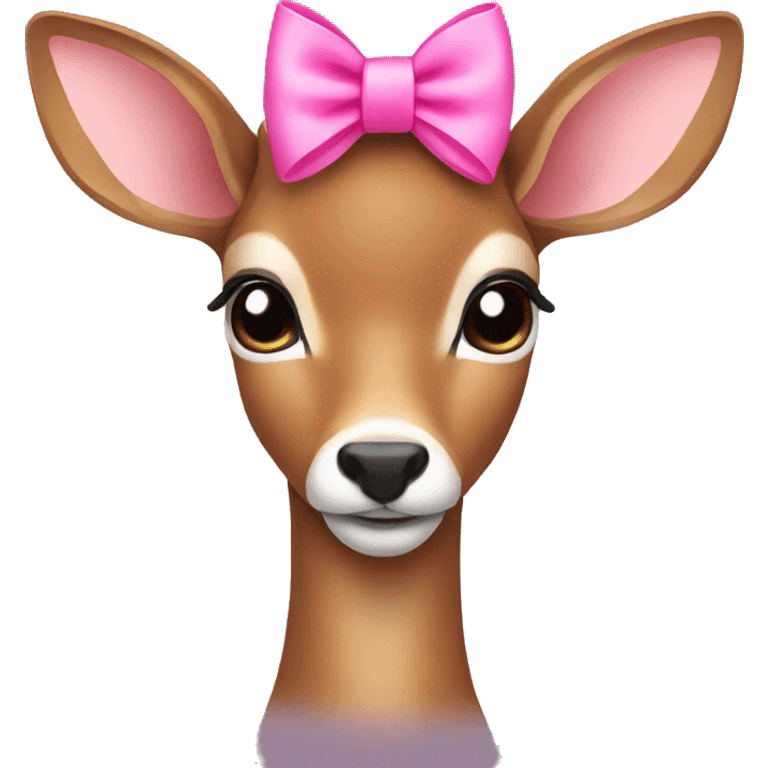 doe with pink bow emoji