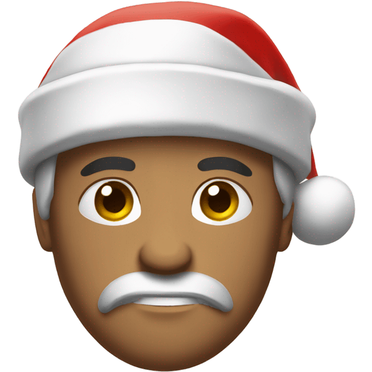 spartan male wearing santa hat emoji