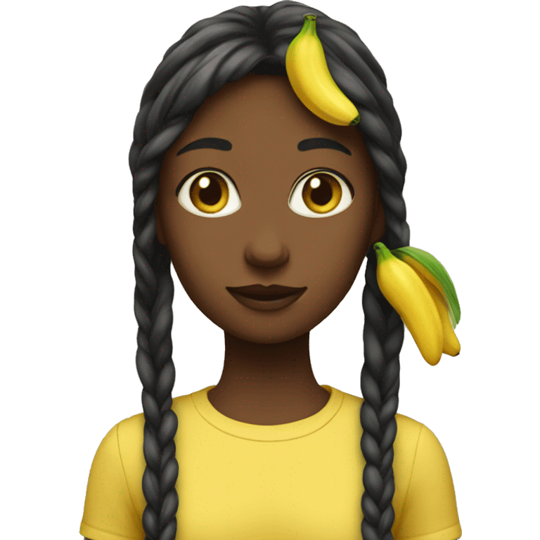 Girl with banaa emoji