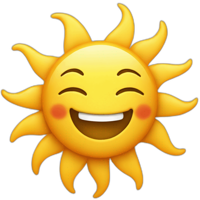 delighted sun in love emoji