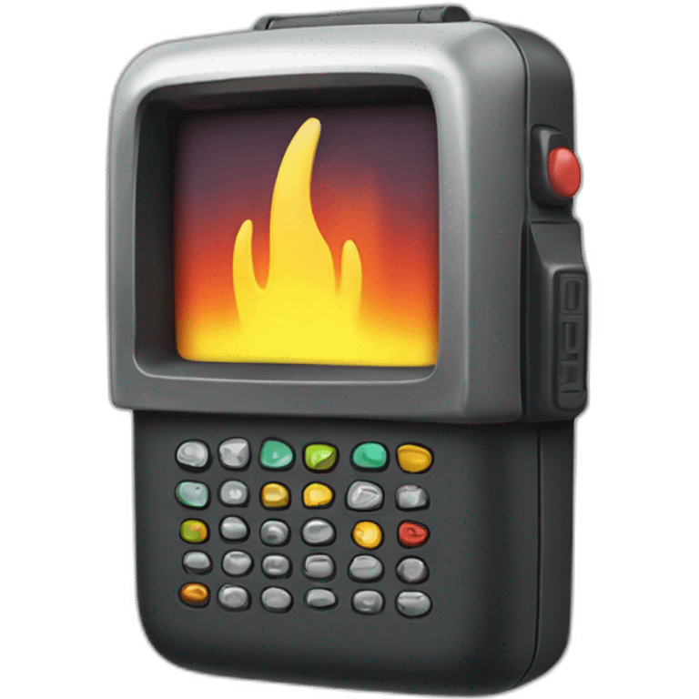 90s beeper on fire emoji