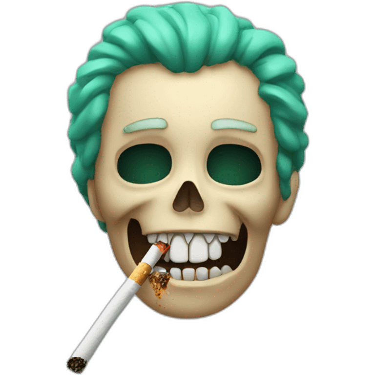 dead with cigarette in teeth emoji