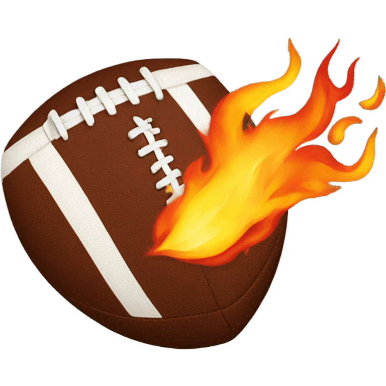 Football with fire emoji