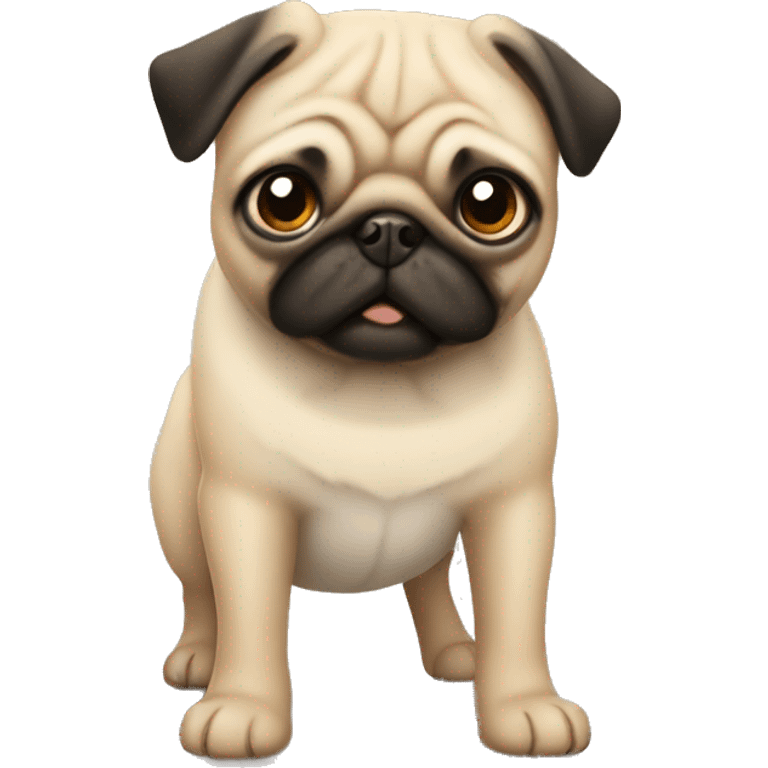 Cute pug emoji