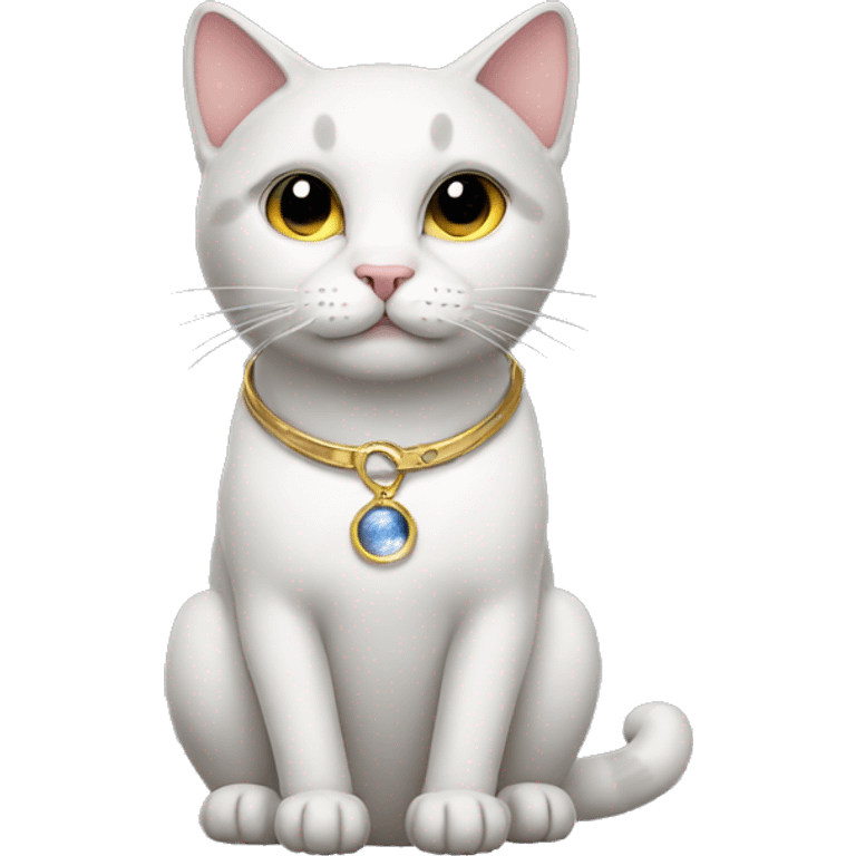 cat with moon collar  emoji