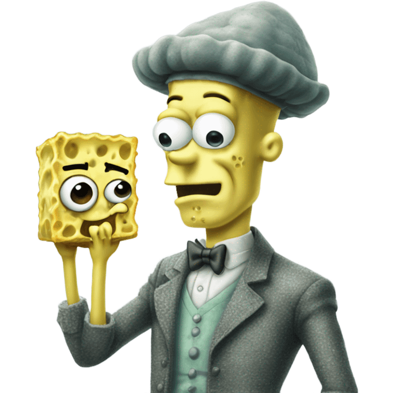 spongebob and squidward emoji