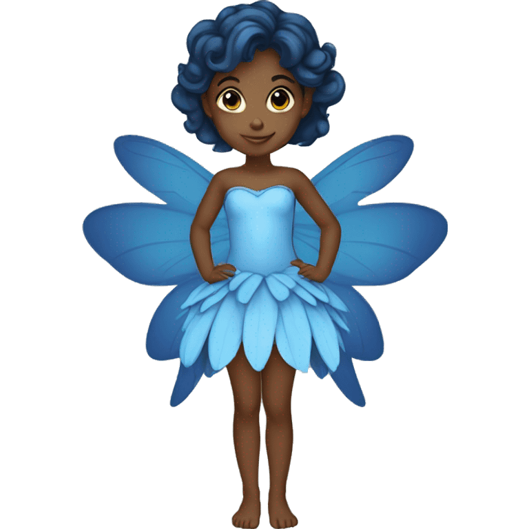 young blue fairy siloughette  emoji