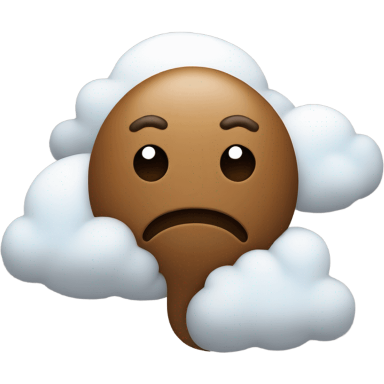 Poop emoji with tiny clouds around it  emoji