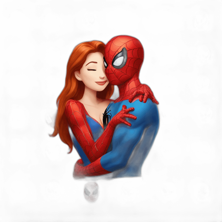 spider man kiss mary jane emoji