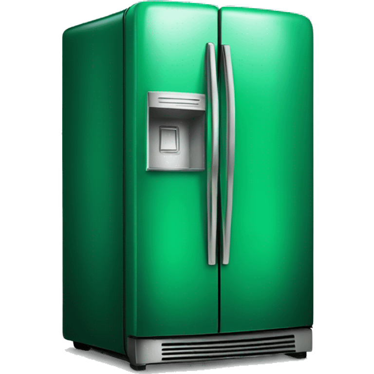 Realistic emerald green fridge  emoji