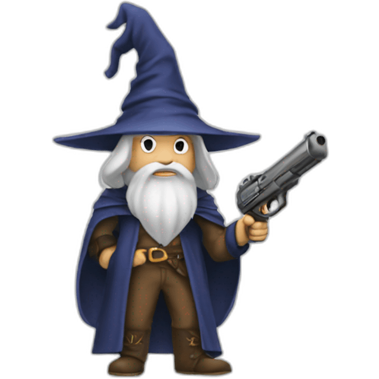 Wizard with gun emoji