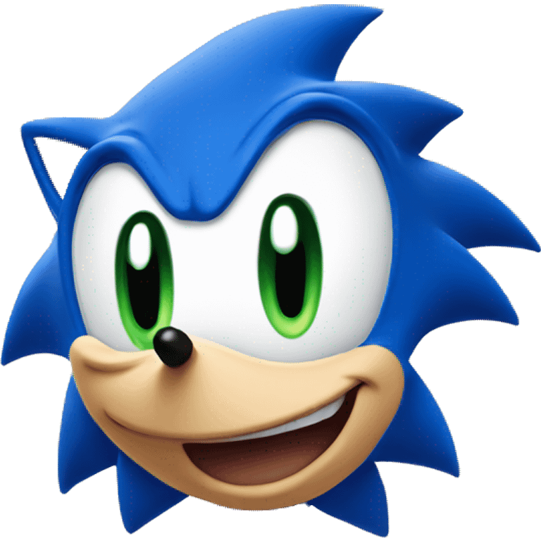 Sonic the hedgehog smiling emoji