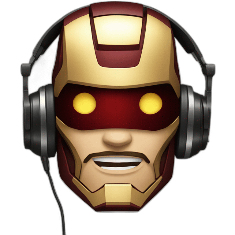 the iron man dj with headphones emoji