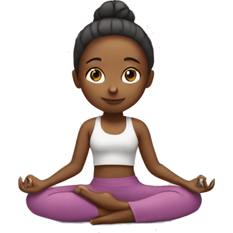 Girl doing yoga emoji