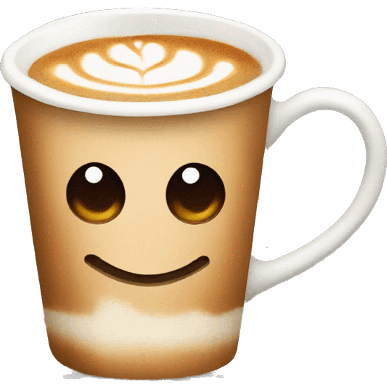 coffee with latte art emoji