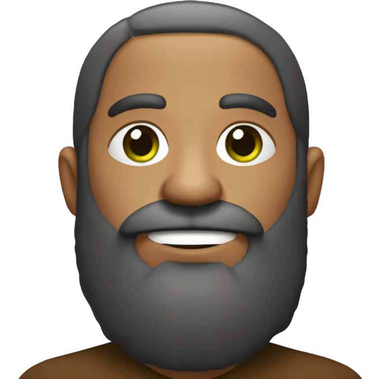 un brun avec une barbe et un regard qui souri avec les yeux verts emoji