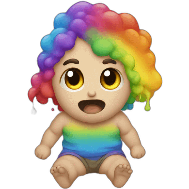 midget vomitting rainbow emoji