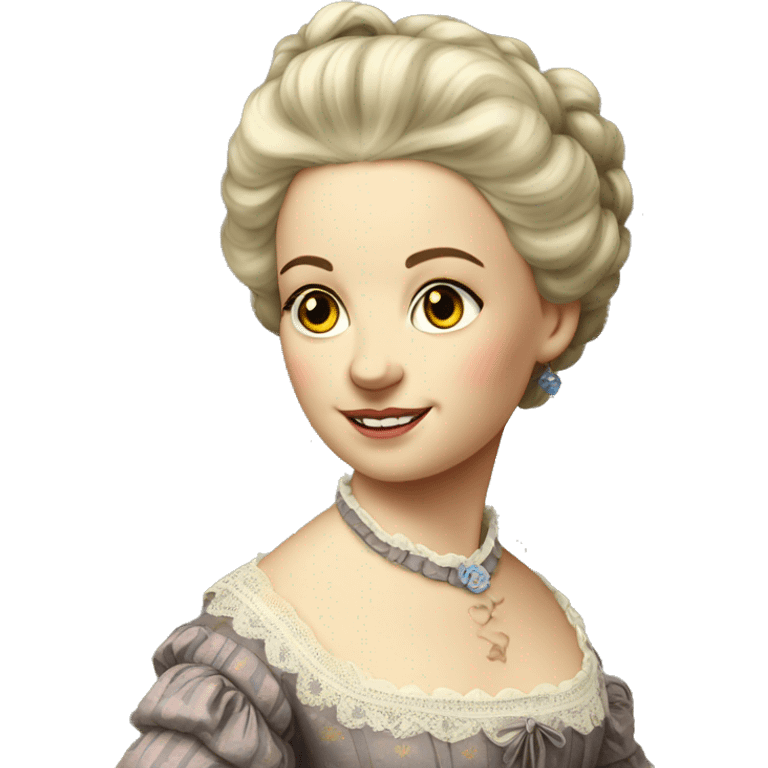 18th century Swiss young lady in dress emoji