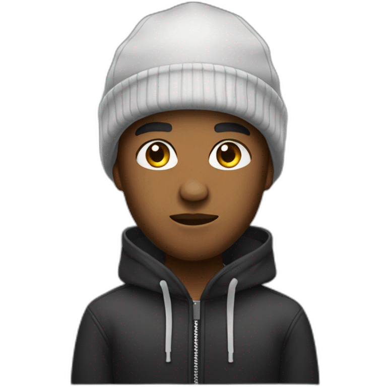 Rapper with beanie hat emoji