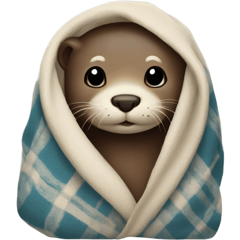 Otter in blanket emoji